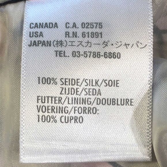 Escada Silk Pleated Geometric Skirt Pink Gray Sz 8 - Picture 10 of 10